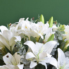 Buquê De Lírios Brancos Artificiais 3d Em Silicone | Formosin